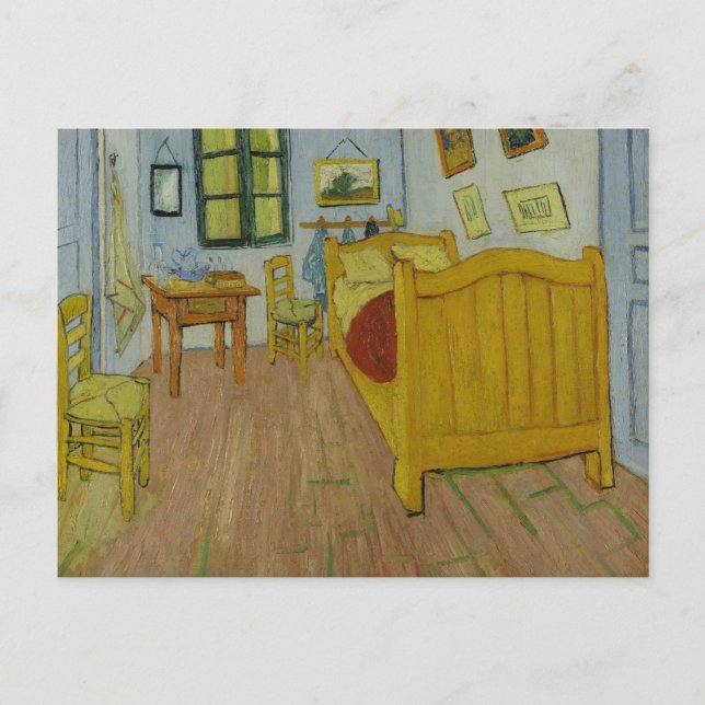 Sovrum i Arles, Oljemålning, Vincent Van Gogh Vykort (Framsida)