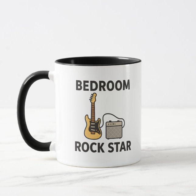 Sovrumsrockstjärna Gitarr & Förstärkar Design för  Mugg (Vänster)