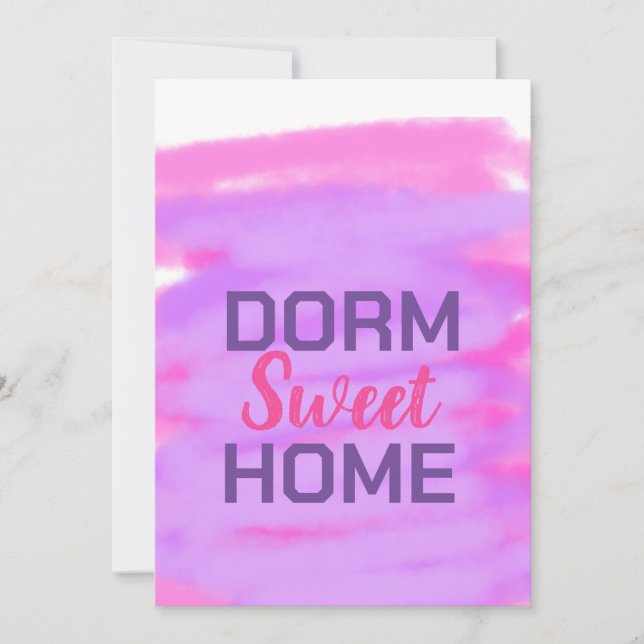 Sovsal sweet sovsal rosa lila akvarelltext inbjudningar (Framsida)