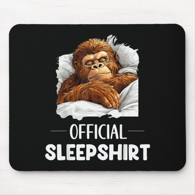 Sovskjorta Sleeng Bigfoot Sasquatch Älskare Pyjama Musmatta (Framsidan)