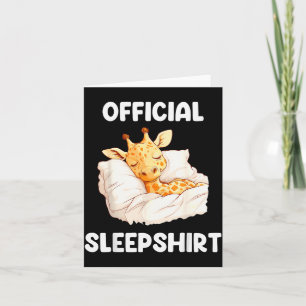 Sovskjorta Sover Giraff Djurälskare Pyjamas Kort