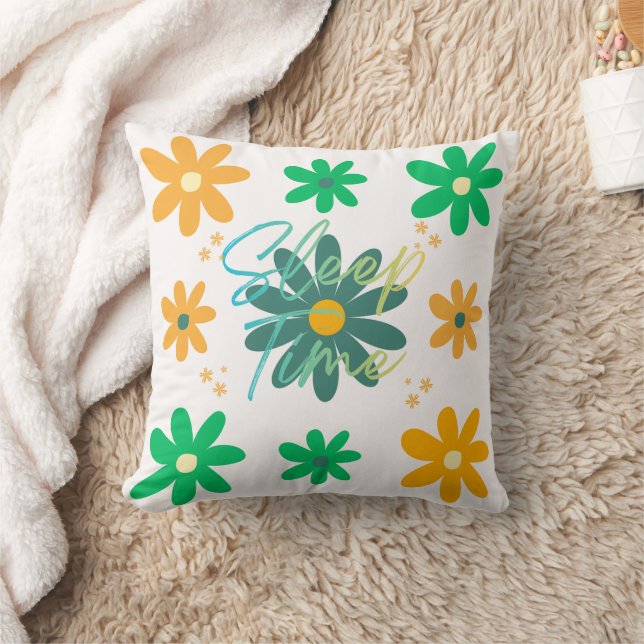Sovstund Floral Kuddöverdrag Kudde (Filt)
