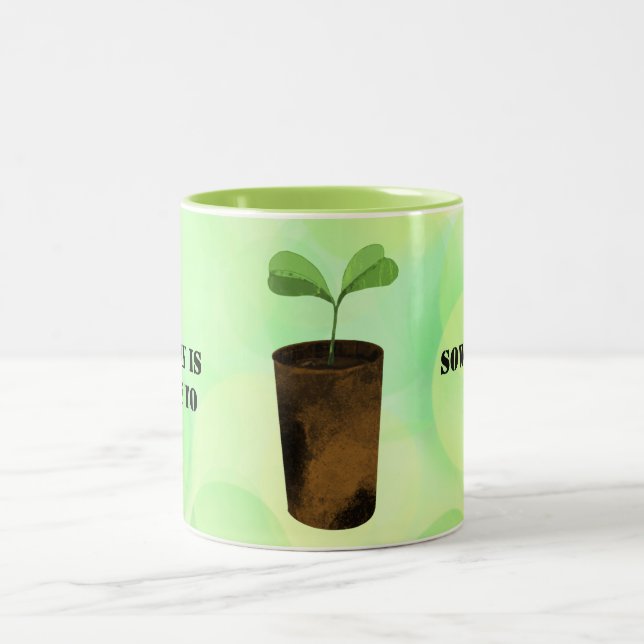 Sow ett frö Två-Tonad mugg (Center)