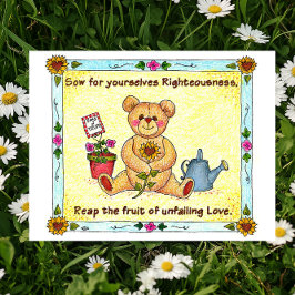 Sow Rightesity Christian Inspirational Postcard Vykort