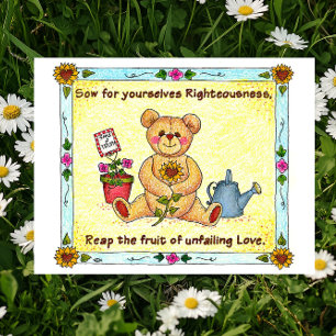 Sow Rightesity Christian Inspirational Postcard Vykort
