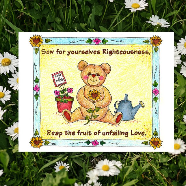 Sow Rightesity Christian Inspirational Postcard Vykort (Skapare uppladdad)
