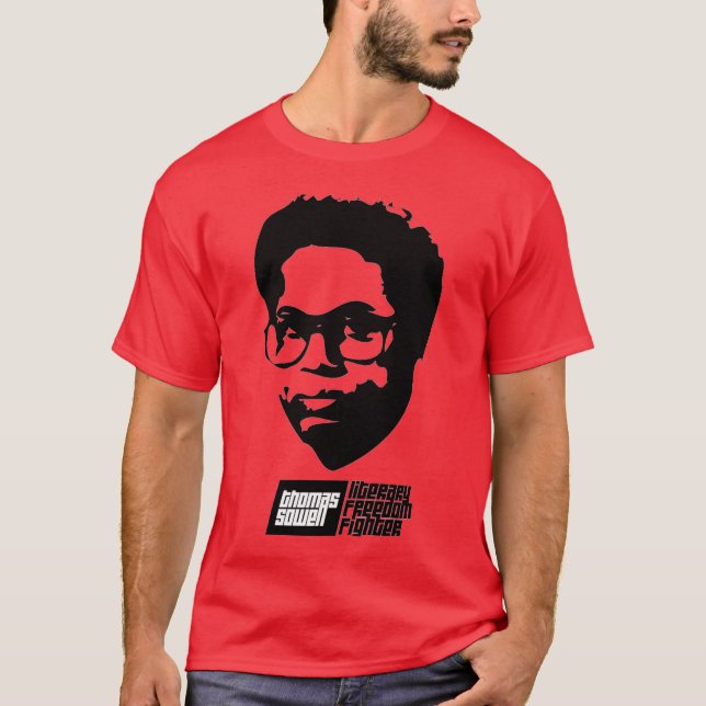 Sowell: Literary Freedom Fighter T-shirt (Framsida)