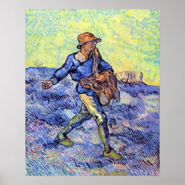 Sower 1 av Vincent van Gogh Poster (Framsidan)