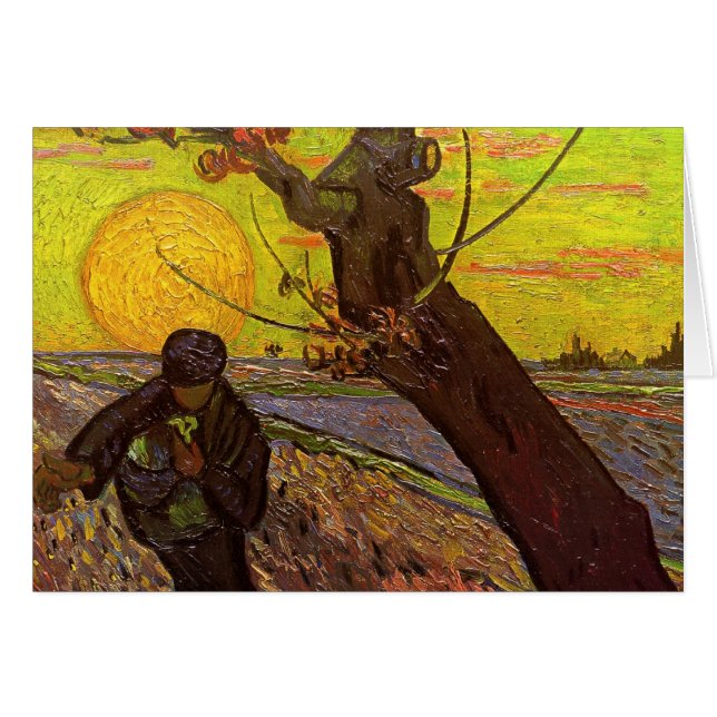 Sower av Vincent van Gogh Hälsningskort (Framsidan Horizontal)