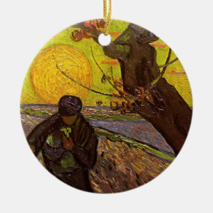 Sower av Vincent van Gogh Julgransprydnad Keramik