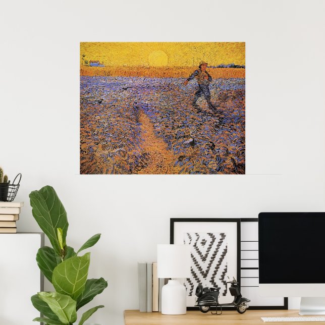 Sower av Vincent van Gogh Poster (Hemmakontoret)