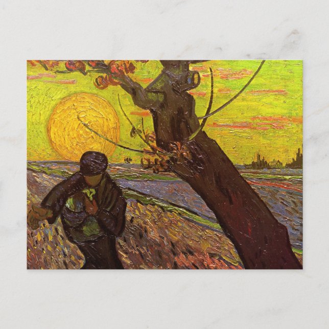 Sower av Vincent van Gogh Vykort (Framsida)