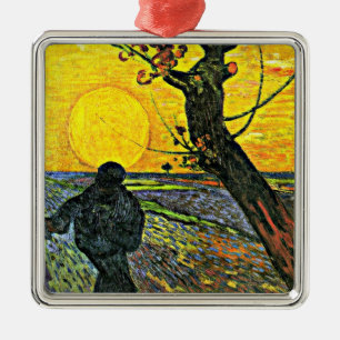 Sower, bra konst målning av Vincent van Gogh Julgransprydnad Metall