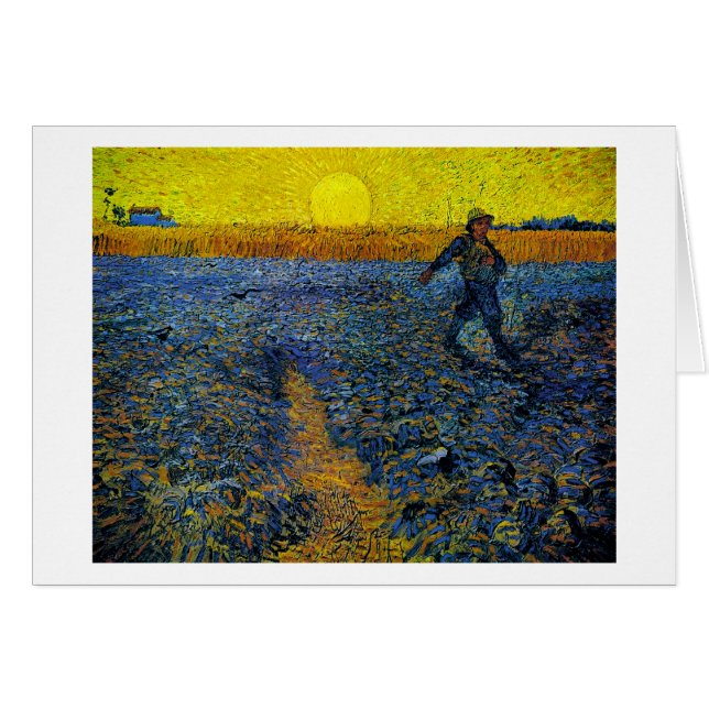 Sower (F422) Van Gogh Fine Art Hälsningskort (Framsidan Horizontal)