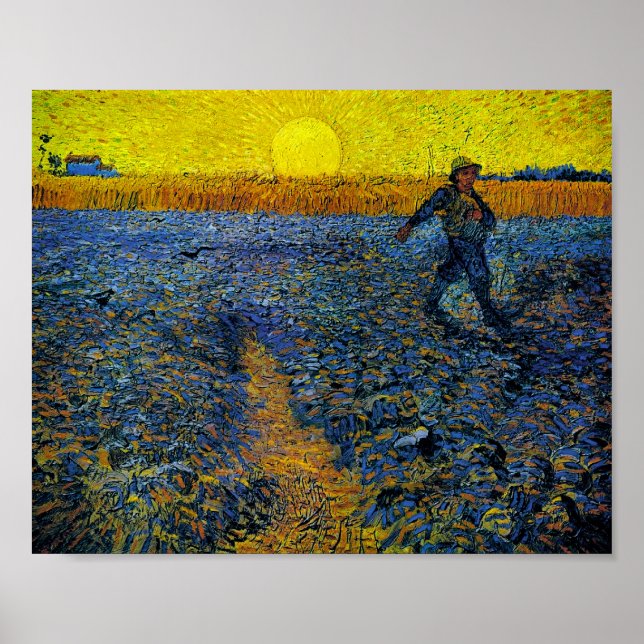 Sower (F422) Van Gogh Fine Art Poster (Framsidan)