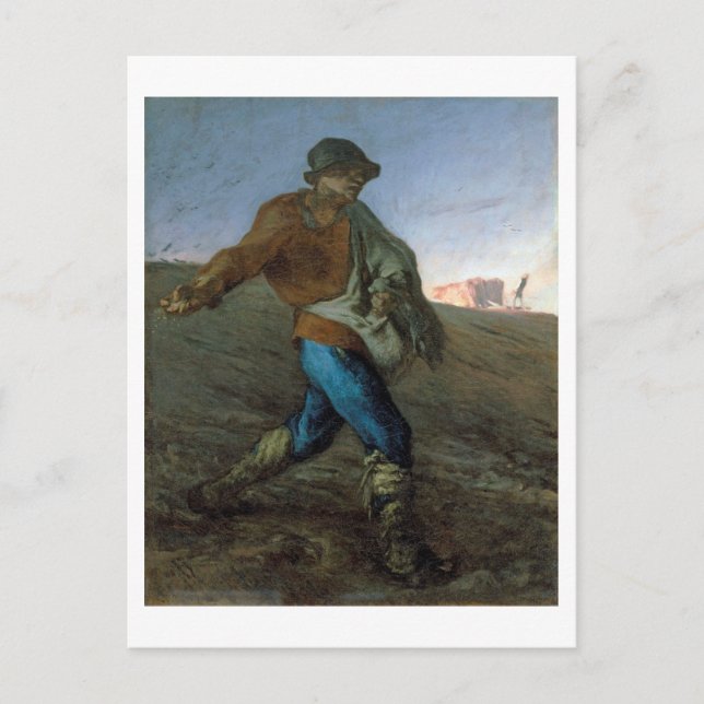 Sower, Jean-Francois Millet Vykort (Framsida)