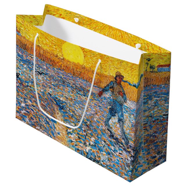 Sower, Van Gogh Large Gift Bag (Framsidan Vinklad)