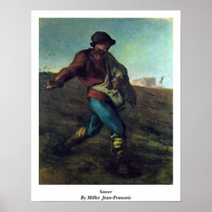 Sower vid Millet (Ii), Jean-Francois Poster