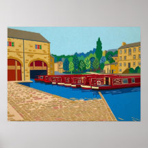 Sowerby Bridge Kanalbassäng Matisse-stil konst
