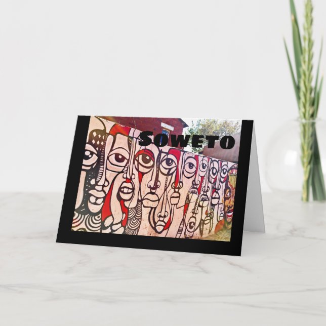 Soweto Mural, South Africa Anteckningskort (Framsida)