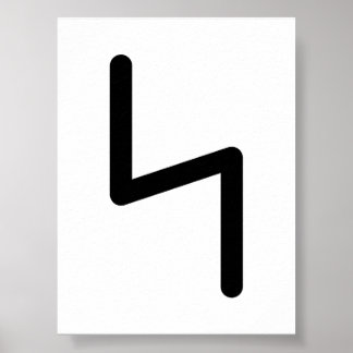 SOWILO Nordisk Run (Sol, Framgång) | Elder Futhark Poster
