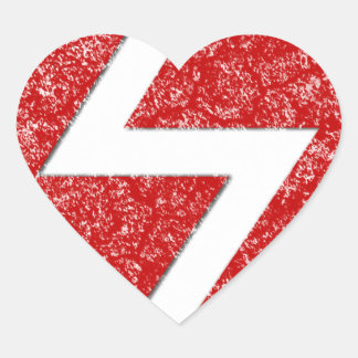 Sowilo Rune Hjärtformat Klistermärke