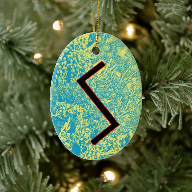 Sowilo Viking Rune Yule Ornament - Framgång! (Träd)