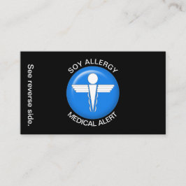 SOY Allergy Medical Alert Card Visitkort