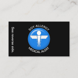 SOY Allergy Medical Alert Card Visitkort