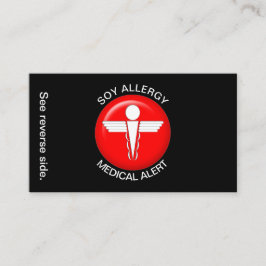 SOY Allergy Medical Alert Card Visitkort