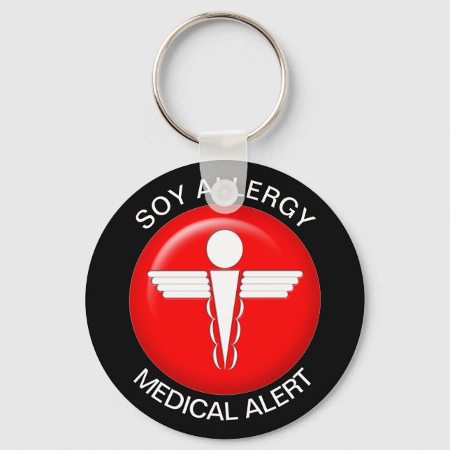 Soy Allergy Nyckelring (Framsida)