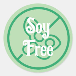 Soy Allergy Soy Free Warning Label Small Business Runt Klistermärke