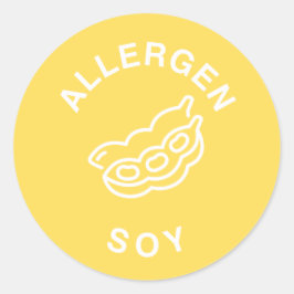 Soy Allergy Warning Runt Klistermärke