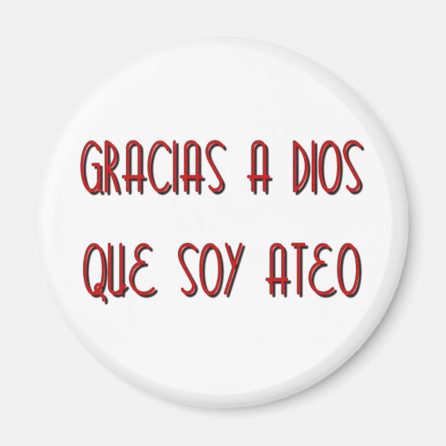 Soy Ateo Magnet (Framsidan)