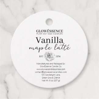 Soy Candle Label Flower Gåvor Etiketter