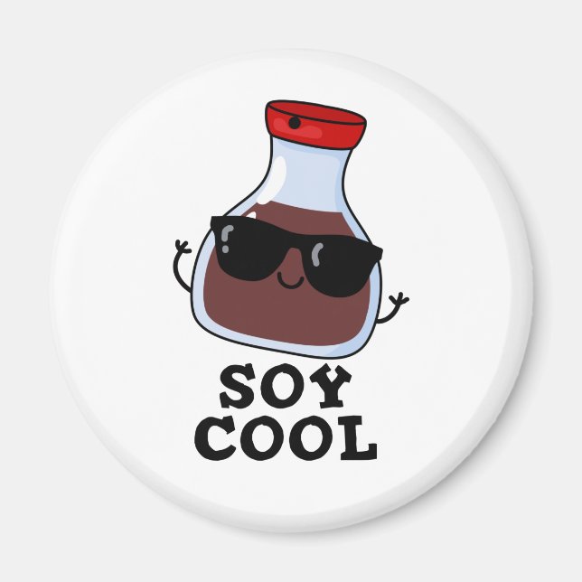 Soy Coola Funny Soy Sauce Pun Magnet (Framsidan)