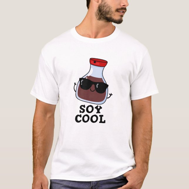 Soy Coola Funny Soy Sauce Pun T Shirt (Framsida)