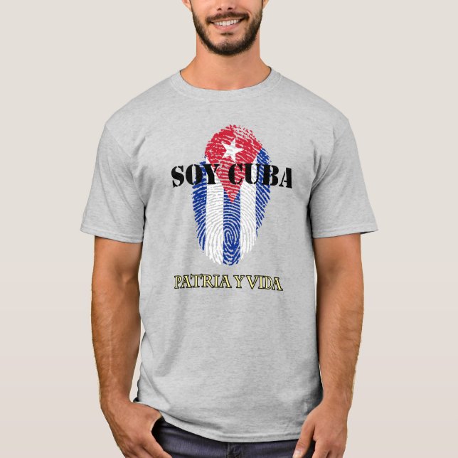 Soy Cuba jag är Cuba Patria Y Vida Light T Shirt (Framsida)