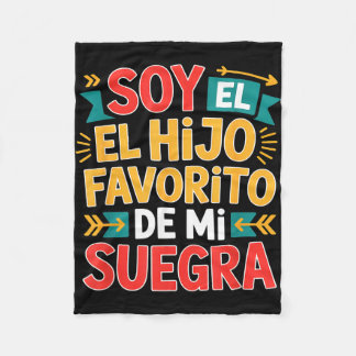 Soy el hijo favorito funny saying colorful fleecefilt