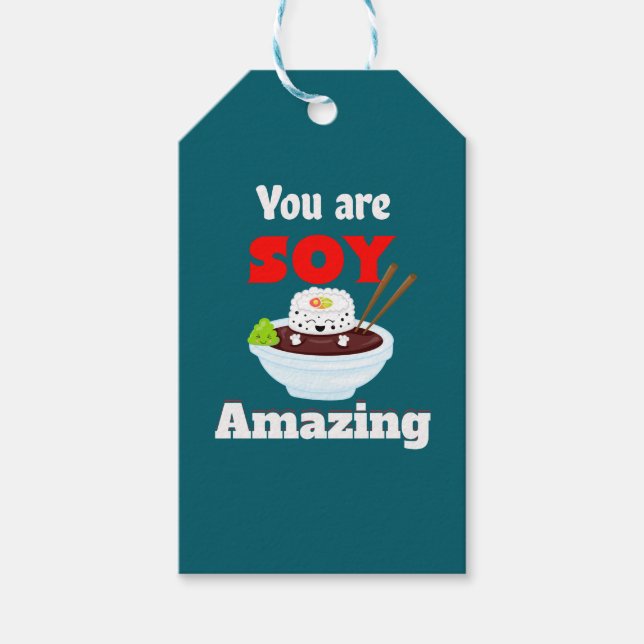 Soy fantastisk Kawaii Sushi Presentetikett (Framsidan)