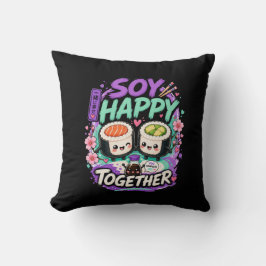 Soy Happy Together – Söt Kawaii Sushi-duo Kudde