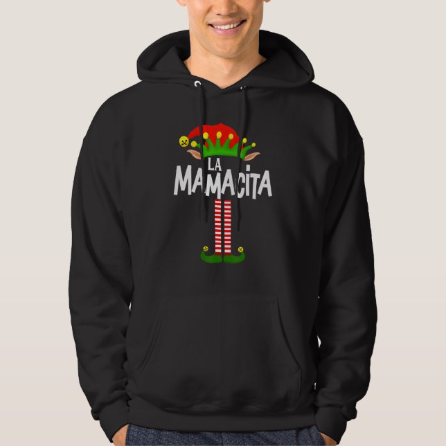 Soy La Mamacita Elf Family Group Matching in Spani Hoodie (Framsida)
