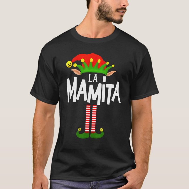 Soy La Mamita Elf Family Group Matching på spanska T Shirt (Framsida)