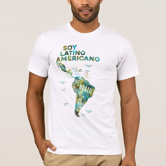 Soy Latino Americano T Shirt (Framsida)