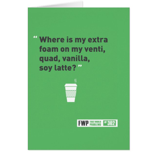 Soy Latté Hälsningskort (Framsidan)