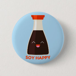 Soy Lycklig Cute Soy Sauce Foodie Knapp