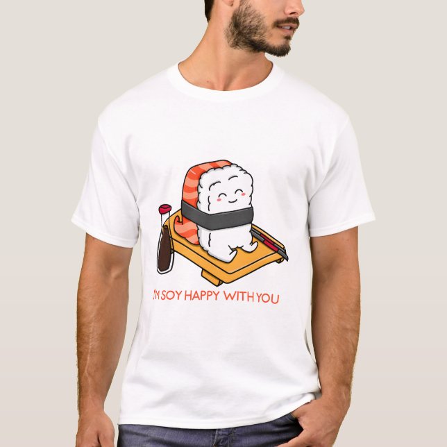 Soy Lycklig Sushi T Shirt (Framsida)