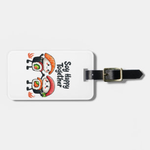 Soy lycklig tillsammans Sushi Kawaii Japanska Food Bagagebricka