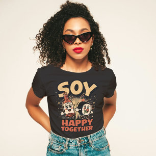 Soy Lycklig Together - Cute Sushi och Soy Sauce Pu T Shirt