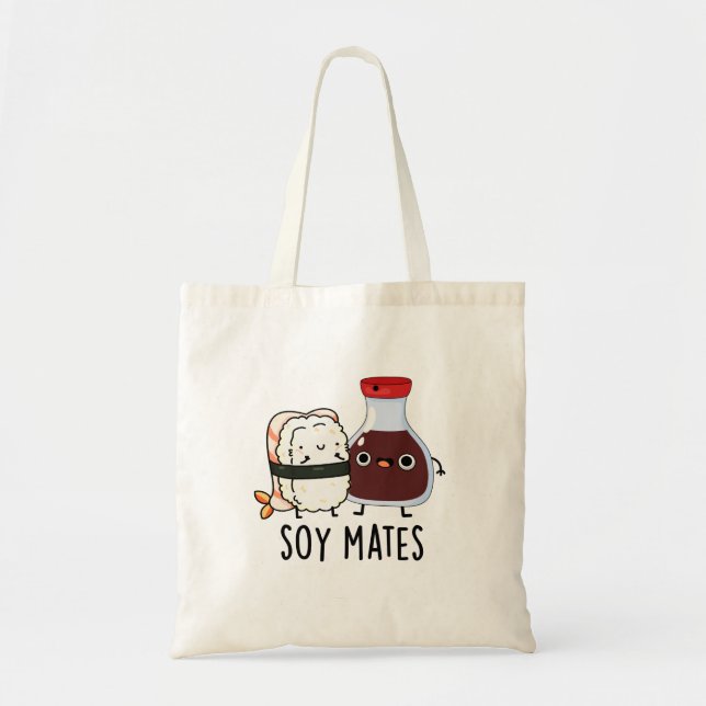 Soy Mates Funny Soy Sauce Pun Tygkasse (Framsidan)